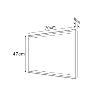 SORT LED podsvietené zrkadlo 47x70cm, matná čierna ST047
