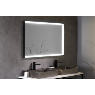 SORT LED podsvietené zrkadlo 120x70cm, matná čierna ST120