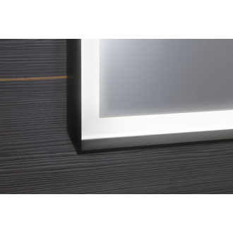 SORT LED podsvietené zrkadlo 120x70cm, matná čierna ST120
