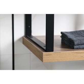 Podperná konzola 490x330x40mm, lakovaná oceľ, čierna mat, 1 ks 30370