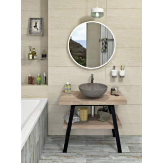 TWIGA umývadlový stolík 80x72x50 cm, čierna mat/dub Rover