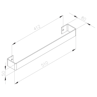 MAGNIFICA držiak uterákov 510x80 mm, nerez mat IRPA15