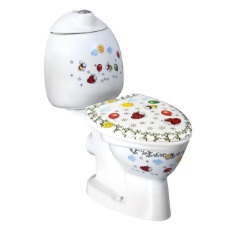 KID detské WC kombi vr.nádržky, zadný odpad, farebná potlač CK311.400.0F