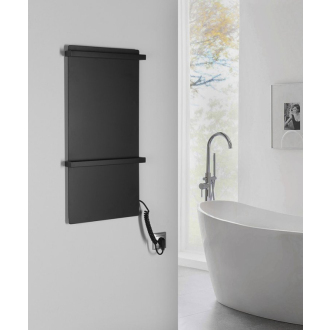 ELMIS elektrický sušiak uteráka 400x800mm, 120W, hliník, cierna mat EB430