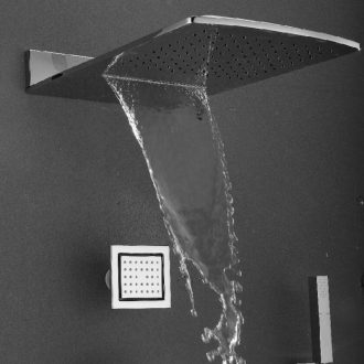 Hlavová sprcha s kaskádou 600x320mm, chróm DC456