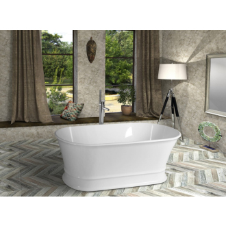 DELONIX voľne stojaca vaňa liaty mramor 170x84x61, 5cm, biela 92130