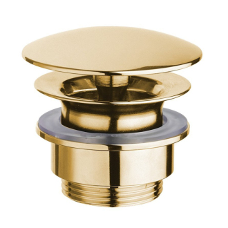 Umývadlová výpusť 5/4“, neuzatvárateľná, veľká krytka, hr.5-55mm, zlato UD52552