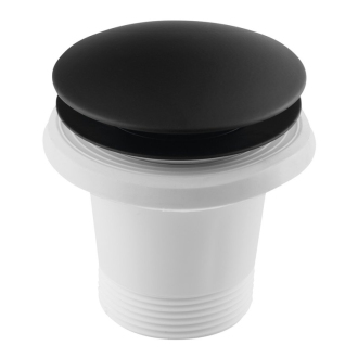 Vaňová výpusť 6/4&quot;, Click Clack, pre vane bez prepadu, čierna mat 71704B