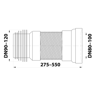 WC dopojenie flexi, 245 - 530 mm 159.325.0