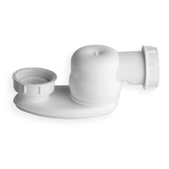 Sifón s prevlečnou matkou 1 1/2&quot;, výška 42mm, biela 71712