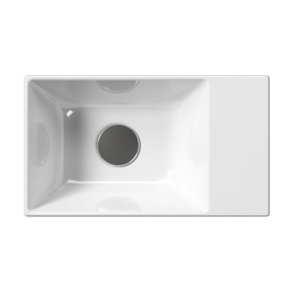 KUBE X keramické umývadlo 40x23 cm, bez otvoru pre batériu, biela ExtraGlaze 9484011