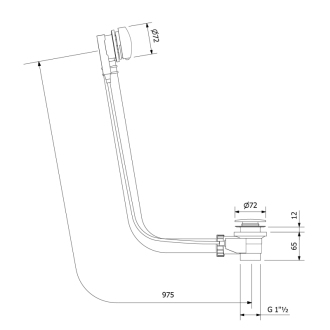 Vaňová súprava s bovdenom, dĺžka 975mm, zátka 42mm, bronz 86367