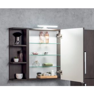 RIWA galerka s LED osvetlením, 50x70x17cm, biela lesk RIW050-0030