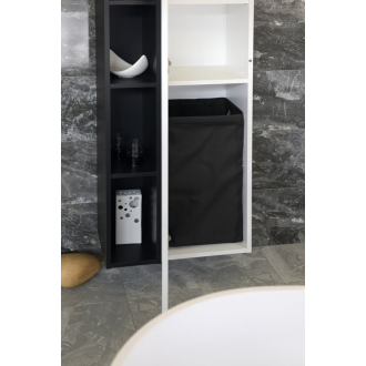 Bielizňový kôš do skrine 310x570x230mm, suchý zips, čierna UPE600B