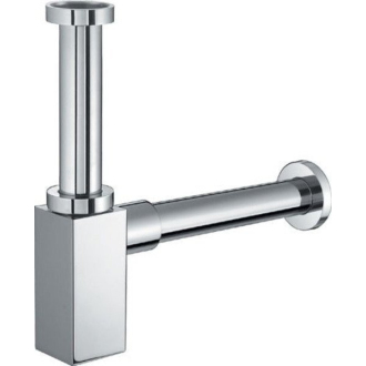 Umývadlový sifón 1&#39;1/4, odpad 32mm, hranatý, chróm SI411