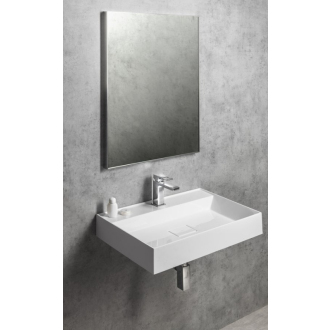 GODIVA umývadlo 68x44cm, liaty mramor, biela GU068