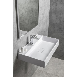 GODIVA umývadlo 68x44cm, liaty mramor, biela GU068