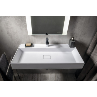GODIVA umývadlo 96x44cm, liaty mramor, biela GU096