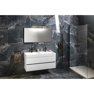 GODIVA dvojumývadlo 119x44cm, liaty mramor, biela GU119