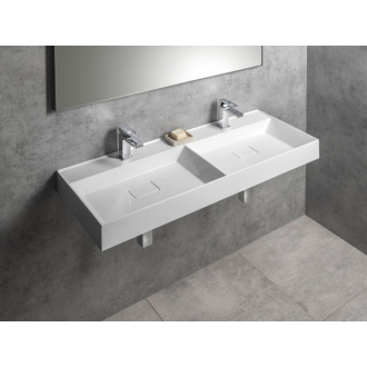 GODIVA dvojumývadlo 119x44cm, liaty mramor, biela GU119