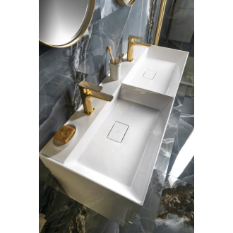 GODIVA dvojumývadlo 119x44cm, liaty mramor, biela GU119