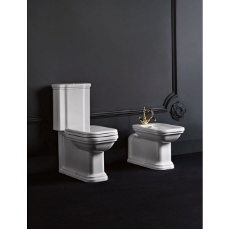 WALDORF WC kombi, spodný/zadný odpad, biela-bronz WCSET18-WALDORF