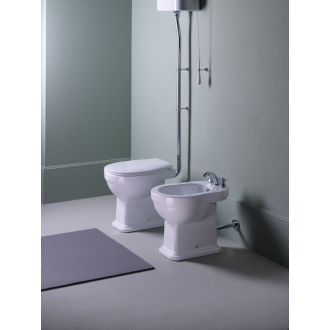 CLASSIC WC misa s nádržkou, zadný odpad, biela-chróm WCSET23-CLASSIC-ZO