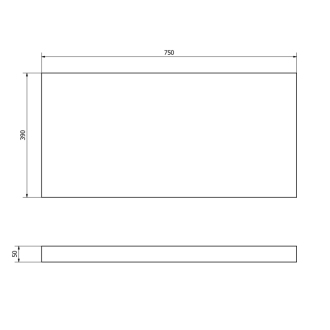 AVICE doska 75x39cm, dub tmavý AV7711