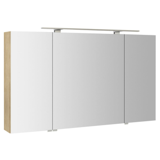 RIWA galerka s LED osvetlením, 3x dvierka, 121x70x17cm, brest bardini RIW120-0013