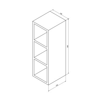 ESPACE otvorená policová skrinka 20x60x22cm, brest bardini ESC140-1313