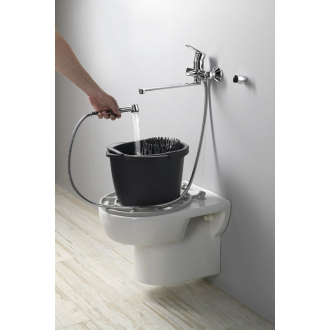Aqualine Výlevka keramická závesná s roštom 36x52 cm, biela VKZ02