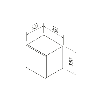 ESPACE skrinka 35x35x32cm, 1x dvierka, ľavá/pravá, biela mat ESC730-3131