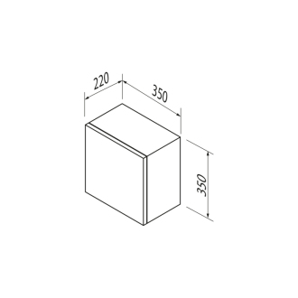 ESPACE skrinka 35x35x22cm, 1x dvierka, ľavá/pravá, biela mat ESC830-3131
