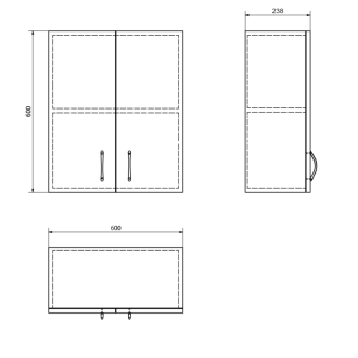 SIMPLEX ECO závesná skrinka 60x60x24cm SIME535