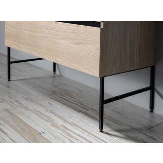 ODETTA podperné nohy 60x260-270x412mm, lakovaná oceľ, čierna mat, 2ks 30313