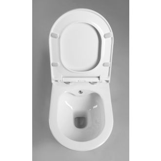 AVVA závesná WC misa Rimless, integrovaná batéria a bidet. spŕška, 35,5x53 cm, biela 100315