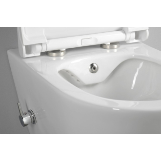 AVVA závesná WC misa Rimless, integrovaná batéria a bidet. spŕška, 35,5x53 cm, biela 100315