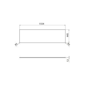 Doska Rockstone 1554x12x440mm, biela mat DTR155-0101