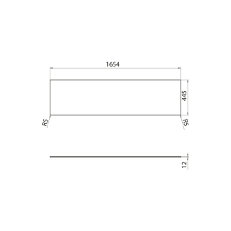 Doska Rockstone 1654x12x440mm, biela mat DTR165-0101