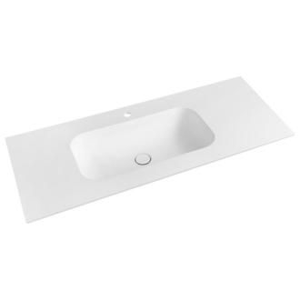 TREOS umývadlo 111,6x51,3 cm, rockstone, biela mat TS112-0101