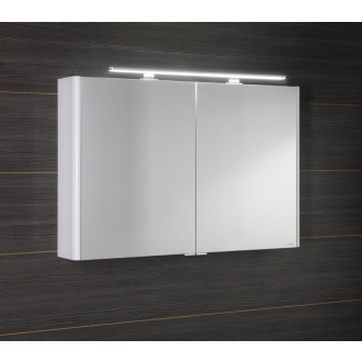 LUCIE galerka s LED osvetlením, 106x70x17cm, biela LU105-0030