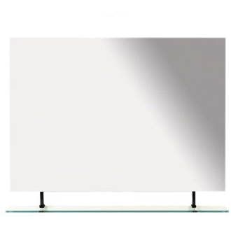 WEGA zrkadlo 900x800mm, s policou, čierna mat 60092-9B