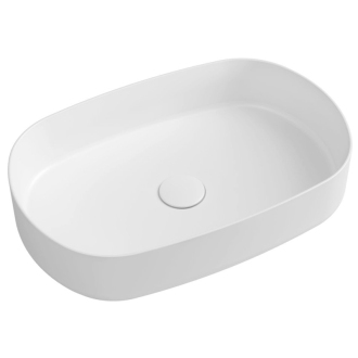 INFINITY OVAL keramické umývadlo na dosku, 55x36 cm, biela 10NF65055