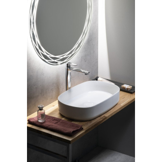 INFINITY OVAL keramické umývadlo na dosku, 55x36 cm, biela 10NF65055
