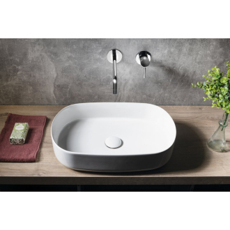INFINITY OVAL keramické umývadlo na dosku, 55x36 cm, biela 10NF65055