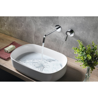 INFINITY OVAL keramické umývadlo na dosku, 55x36 cm, biela 10NF65055