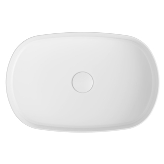 INFINITY OVAL keramické umývadlo na dosku, 55x36 cm, biela 10NF65055