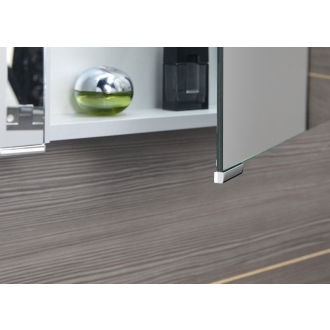 MIRRÓ galerka s LED osvetlením, 80x70x16cm, biela MC080-0030