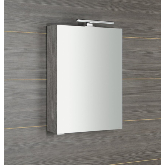 MIRRÓ galerka s LED osvetlením, 50x70x16cm, ľavá/pravá, dub strieborný MC050-0011