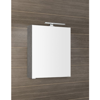 MIRRÓ galerka s LED osvetlením, 60x70x16cm, ľavá/pravá, dub strieborný MC060-0011
